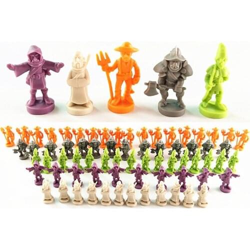 Super mini pvc figure model toy Mini sand table miniature model Dwarf Warrior Archer Wizard 60-70pcs/set