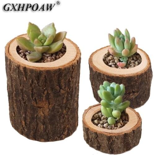 Valentines Day Decoration Ornaments Creative Bark Stake Candle Holder Home Decoration Succulent Flower Pots Desktop Ornaments