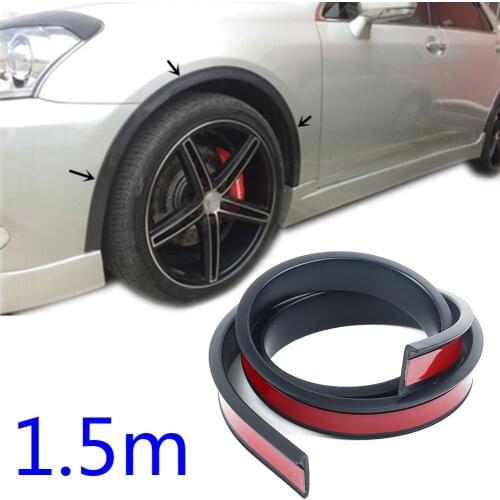 150*3.8cm Universal Car Wheel Arch Trim Fender Flares Protection Strip Rubber Anti-collision Strip