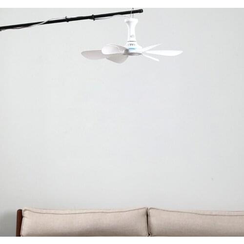 B2EF Universal 16.7inch AC 220V 10W Silent Household Bed Hanging Fan Mini Ceiling Fan with ON OFF Switch 120cm Cable