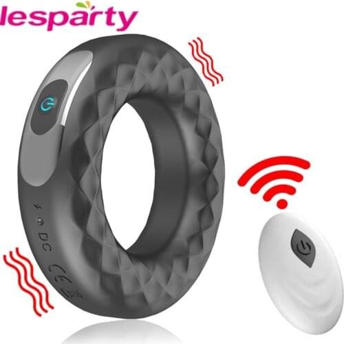 Vibrator Male Penis Rings Wireless Remote Control Penis Vibrating Cock Ring Clitoral Erotic Adult Sex Toys for Men Masturbator