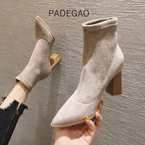 Women Boots 2020 Winner Elegant High Heels Boots Sexy Fashion Women Ankle Boots