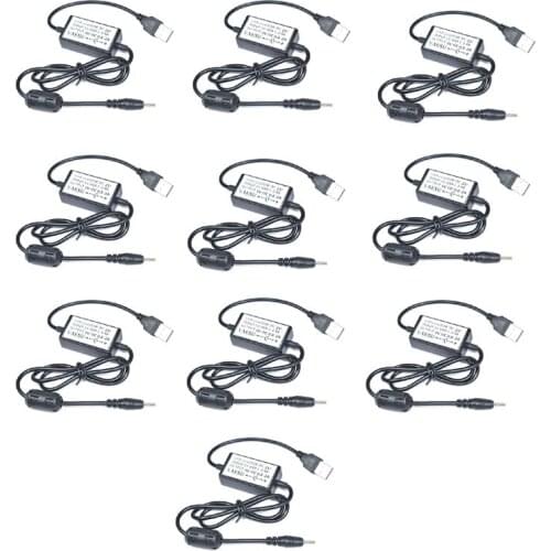 Lot 10pcs USB-DC-21 USB Charge Cable Charger Battery Charging for Yaesu VX-1R VX-2R VX-3R Radio Walkie Talkie Accessories