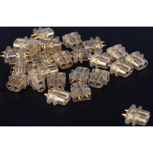 100 pcs 0.75\78 double needle socket ue QDC custom diy earphone repair flat socket female