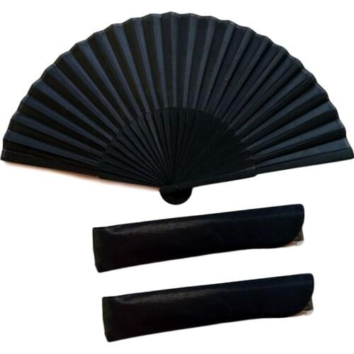 150pcs Hand Fan Chinese Style Black Vintage Folding Fans Dance Wedding Party Favor