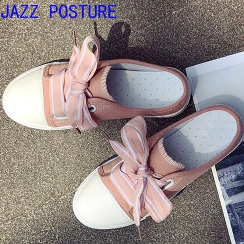 2020 summer womens canvas half slippers Lok Fu stitching sliding flat slippers sliding scorpion non-slip pedal canvas shoesz046
