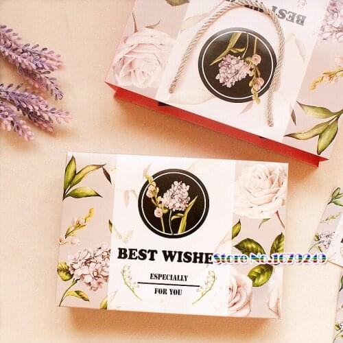 21*14*5cm Retro flower pattern paper cake boxes Egg-Yolk Puff Gift Paper Box Cover Moon Cake Boxes Free Shipping