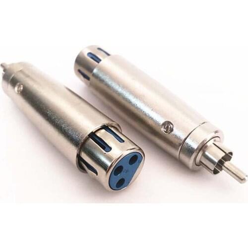 3pin XLR feMale to RCA Mono male jack Plug Mic/Amp audio Adapter convertor Met NEW