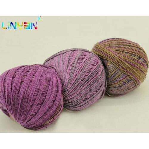3 pieces*50g Cotton and linen lace thick knitting crochet thread sewing yarn for knitting wool knit Dyeing cotton thread t59