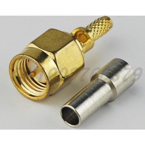 50pcs RF electrical Coaxial Connector SMA Crimp male Plug Connector for RG316 RG178 RG174 cable needle connecto