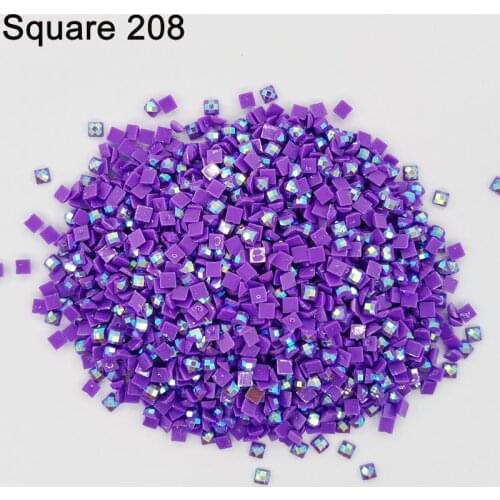 AB Diamond Shining Square Drills For Diy Diamond Painting Cross Stitch Embroidery Rhinestones Colorful Mosaic Flash Stones Gifts