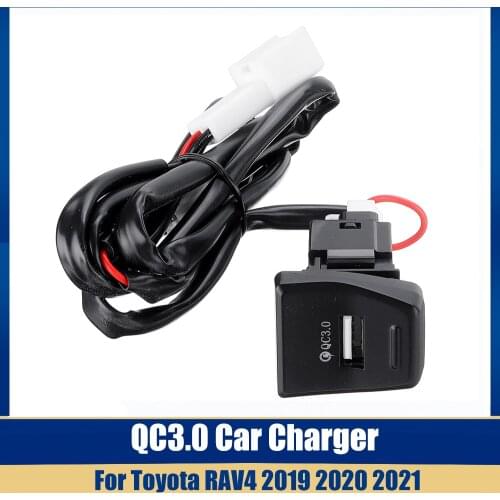 Car Charger Central Control Position Charing for Toyota RAV4 2019 2020 2021 Bouton Backlight 5th Lossless Upgrade Accessories