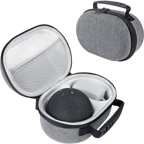 Travel Carrying Case For Echo Dot 4 Bluetooth Speaker, Shockproof Anti-scratch EVA Portable Storage Bag For Echo Dot4 Speakers