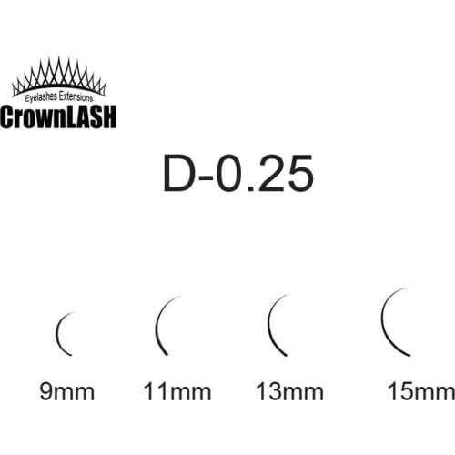CrownLash Korean Loose Lashes TOP GRADE D-0.25 8-16mm Individual Eyelash Free shipping