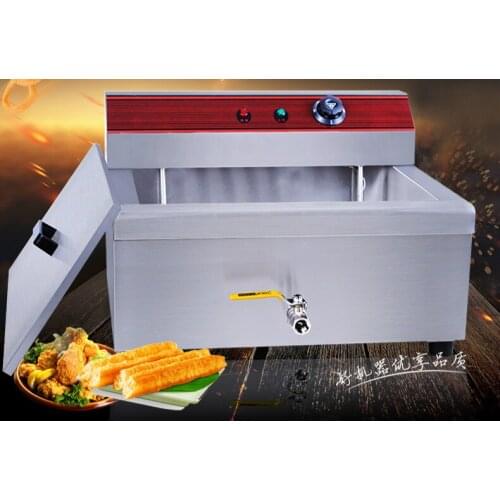 Electric Deep Fryers blast furnace commercial 24L electric oil strip machine large - size potato chips NEW