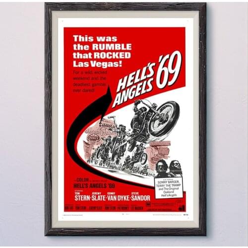N151 HELLS ANGELS '69 Vintage Classic Movie Wall Silk Cloth HD Poster Art Home Decoration Gift