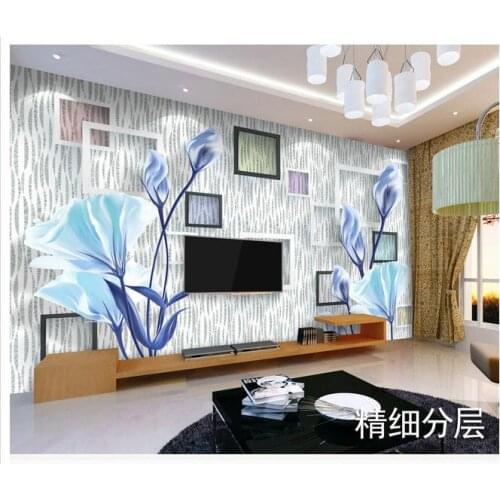 Customized 3d wallpaper custom 3d wall murals wallpaper flower mural Fashion orchid 3D TV background wall mural wallpaper decor