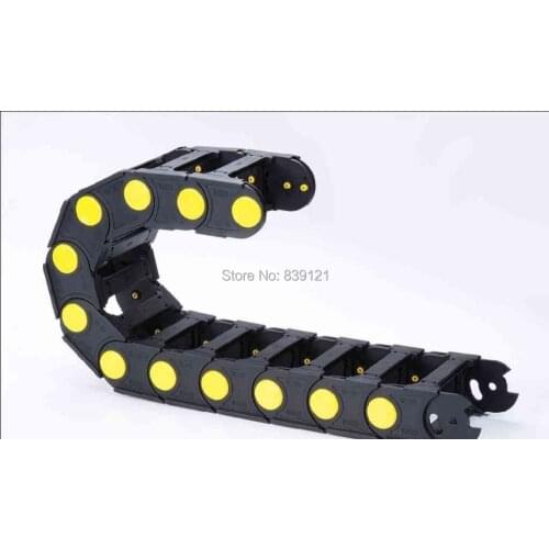 Free ship 10x10mm Cable drag chain wire carrier with end connectors plastic cable drag chain for CNC Router Machine Tools 1000mm