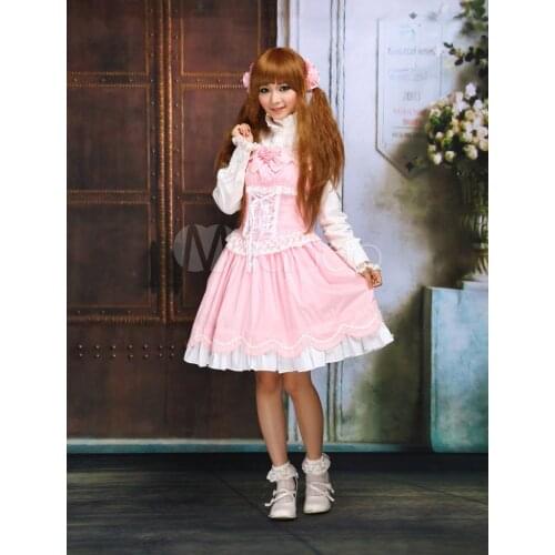 Kawaii clothing Japanese fashion Lolita jsk dress women summer cute bow cat lolita strap Gothic tea party sweet Lolita dress