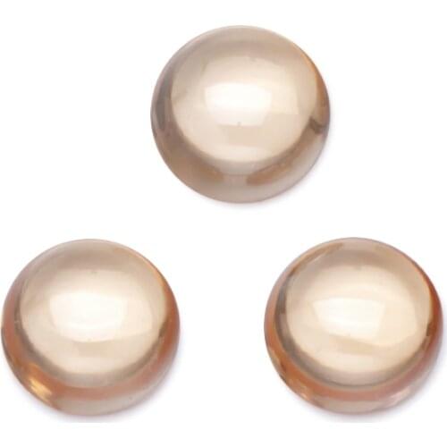 4.0~12mm Round Shape Champagne CZ Stone Brilliant Synthetic Cabochon Cubic Zirconia