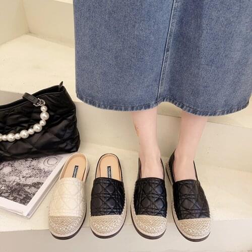 Summer new womens fashion fisherman shoes all-match casual loafers round toe knitted casual holiday shoes