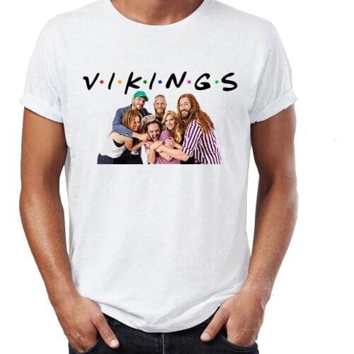 Mens T Shirt Vikings Friends Funny Mashup Badass Tee