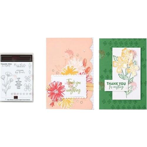 New Friendship Flowers Metal Cutting Dies Stamps Scrapbook Diary Secoration Embossing Stencil Template Diy Greeting Card Albums