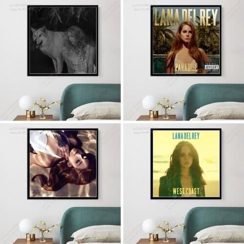 Lana Del Rey Poster Singer Music Album Blue Jeans Born to Die West Coast Canvas Painting Wall Art Posters and Prints Home Decor