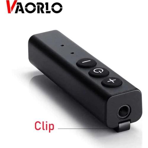 VAORLO Sport Clip Receiver Bluetooth 4.1 Adapter With 3.5mm Jack Stereo HiFi Sound For Speaker Headphone Car Kit Volume Control