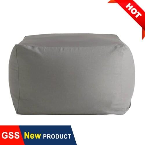 Dropshipping 55/65cm Large Square Bean Bag Chair Sofa Pouf Ottoman Slipcover No Filler Adults Baby Kids Recliner Stool Footrest