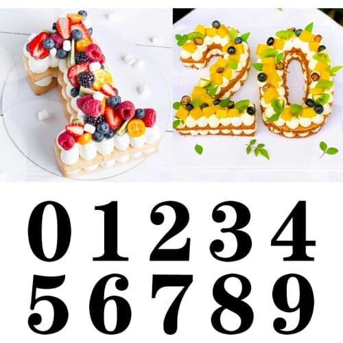 10inch Number Silicone Fandont Mold Rome Silica Gel Baking Utensils Silicone Mold Birthday Cake Decoration Candle Mold Diy Mold