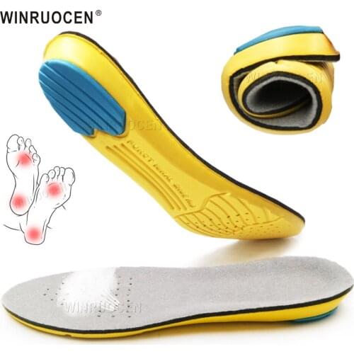 WINRUOCEN Sport Insoles Memory Foam Mezzanine Insole Sweat Absorption Inserts Breathable Insoles Foot Care Men Women Size 35-47