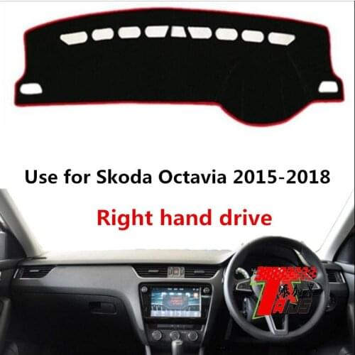 TAIJS Factory Classic Sport High Quality Polyester Fibre Car Dashboard Cover For Skoda Octavia 2015 2016 17 18 Right hand drive
