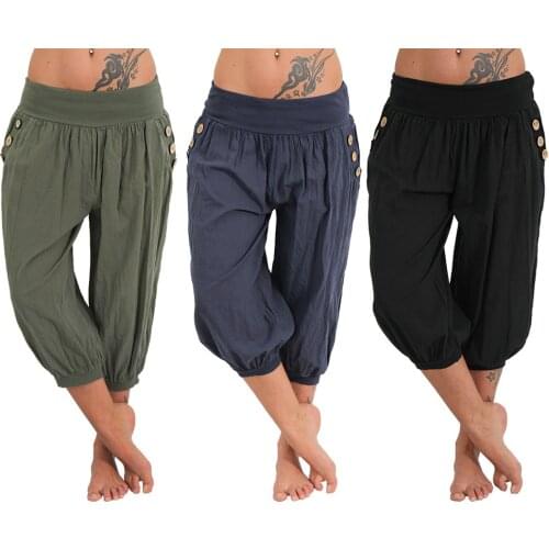 Womens Summer New Aladdin Casual Pants Plus Size Pants