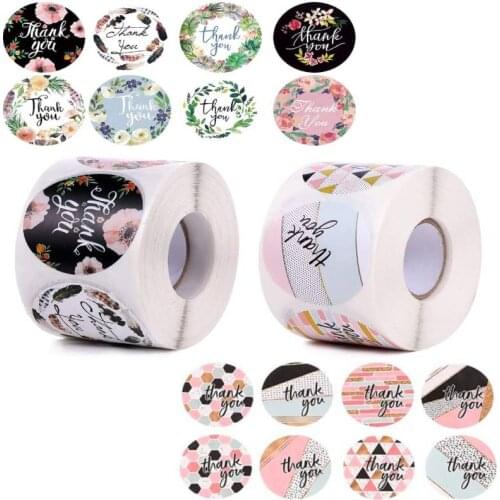 1000pcs 1.5 inch Thank You Sticker Labels Self-Adhesive Round Baking Sticker Roll for Packaging Gift Bags Small Business Company