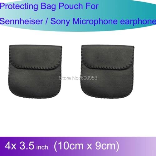 2pcs Pro Carry Case Protecting Bag Pouch For Sennheiser / Sony earphones Lavalier Microphone