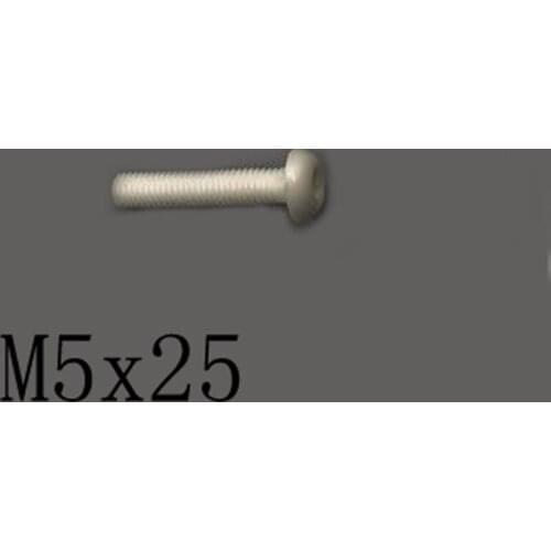 2pcs M5x25mm Inner Hexagon Round Head Screw Ceramic Insulated Bolt High Temperature Corrosion Resistance Zirconin