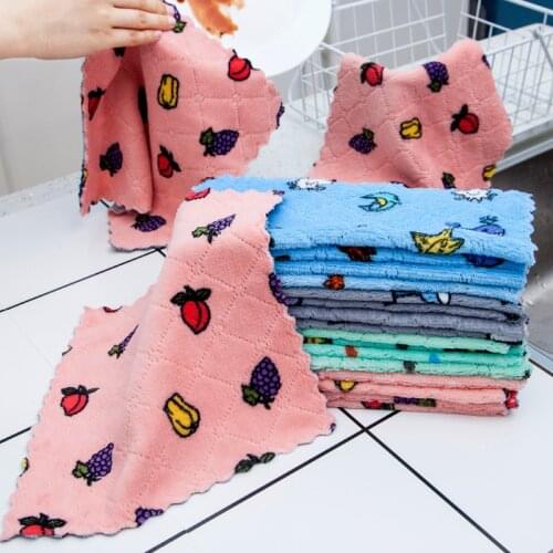 20/30pcs Kitchen Cleaning Cloth Super Absorbent Microfiber kitchen wiping rags household washing dish kitchen Cleaning towels