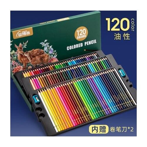 48/72/120/150/200 Professional Oil Color Pencil Set Watercolor Drawing colored pencils with pencil sharpener colour pencils kids