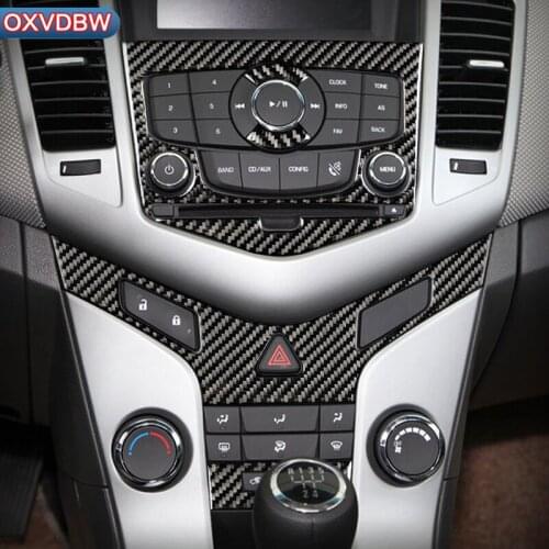 For chevrolet cruze accessories car-styling Carbon Fiber interior trim Center Console CD Air Gear Panel Sticker 2009 10121314 15