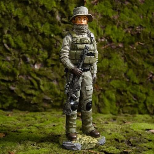 American personality retro desk wine cabinet bookcase special soldier outfit Creative soldier model bedroom desk furnishings