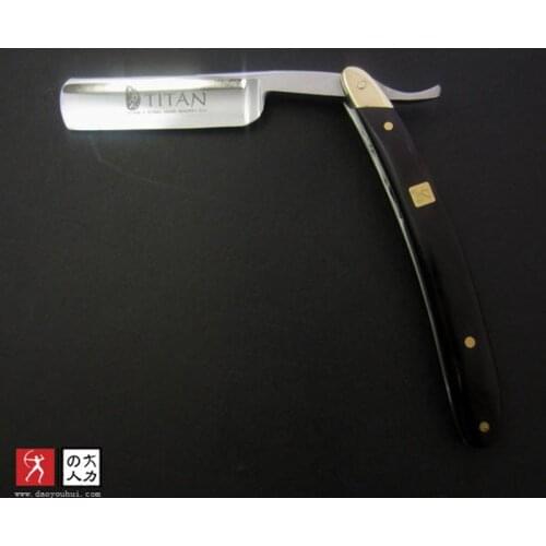 Free shipping old fashioned striaght razor with copper head wood handle