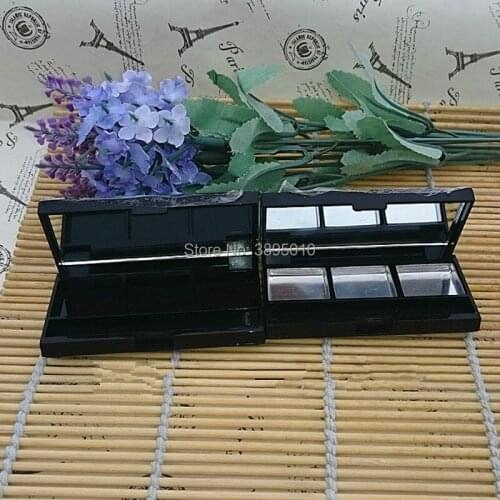 Black Lipstick Plate Empty Eye Shadow Box Pressure Plate Lipstick Box with Aluminum Plate Makeup Tool F333