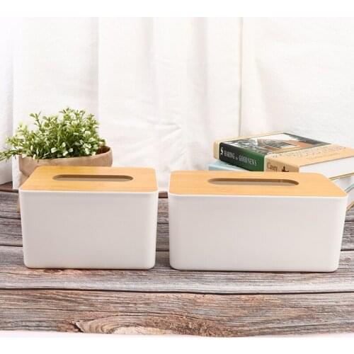 Wooden Cover Toilet Paper Box Tissue Box Napkin Holder Case Paper Dispenser Organizer Home Car Organizer