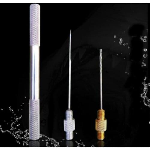 3 in 1 Set Carp Fishing Rigging Bait Needle Tool Fish Drill Tackle Bait Boilie Drill Stringer Needle Nonslip Aluminum Alloy