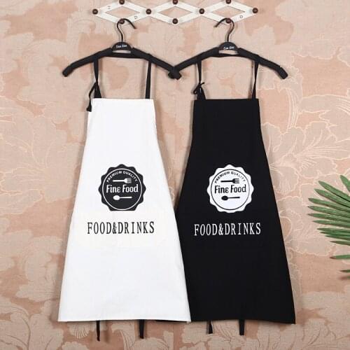 Hand Towel Apron Waterproof and Oil Stain Kitchen Cooking Apron Knife Fork Picture Polyester Adjustable Baking Clean Home Tools