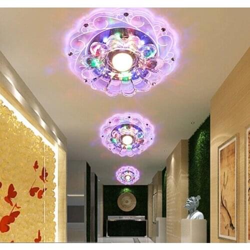 3W 5W lamp langit-langit yang dipimpin modern untuk ruang tamu Cahaya kristal Dipimpin lamp AC220-240V luminer Dekorasi abajur