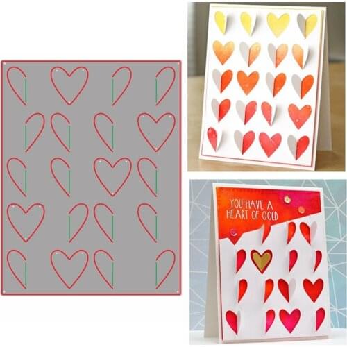 Love Heart Background Frame Style Metal Cutting Dies For DIY Scrapbooking Crafts Paper Cards Making Template Dies 2019 New