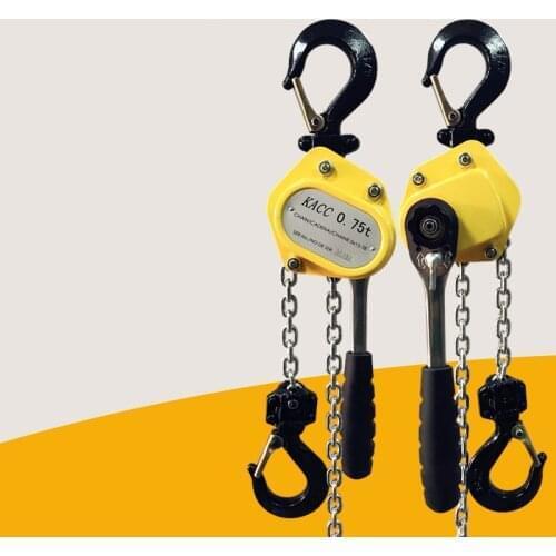 Mini Hand Chain Hoist Hook Mount 0.25/0.5 Ton Capacity 3Meter Lift CE Certificate Portable Manual Lever Block Lifting