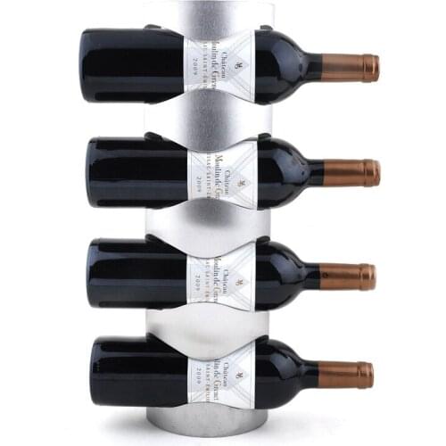 1PC 4 bottle wall-mounted wine rack creative fashion storage wine holder metal liquor cabinet the bar decoration wine KJ 3002